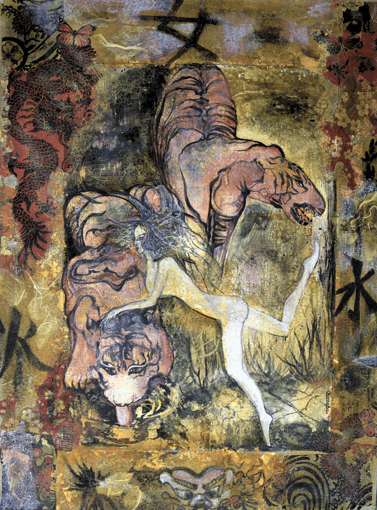 Claire Bonnafoux - Peinture 'Les quatre éléments'