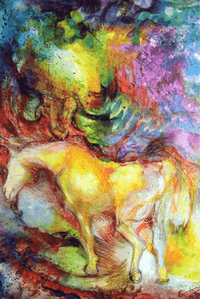 Claire Bonnafoux - Peinture Aquarelle 'Destinée'