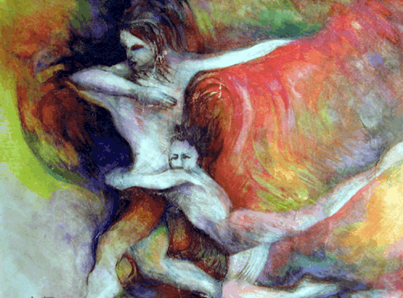 Claire Bonnafoux - Peinture Aquarelle 'Passion'