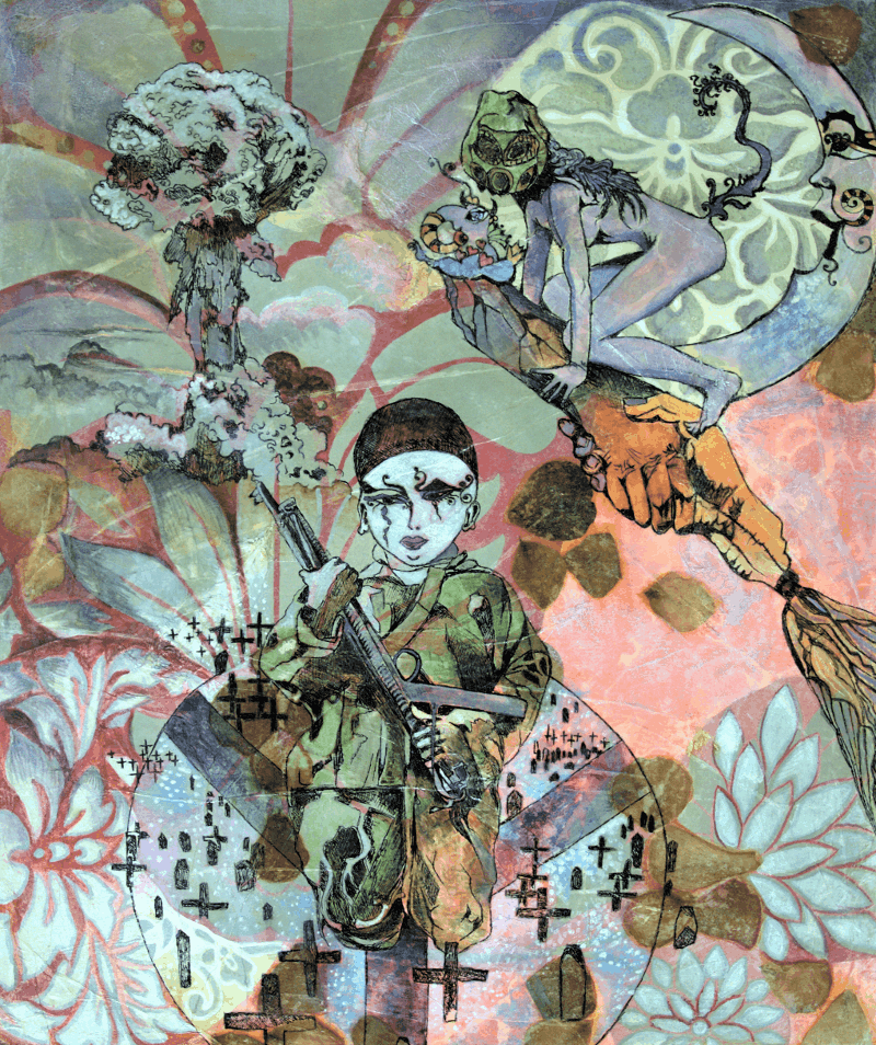 Claire Bonnafoux - Peinture 'La guerre'