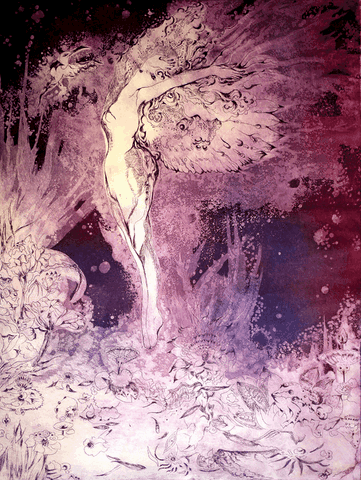 Claire Bonnafoux - Gravure 'L'envol'